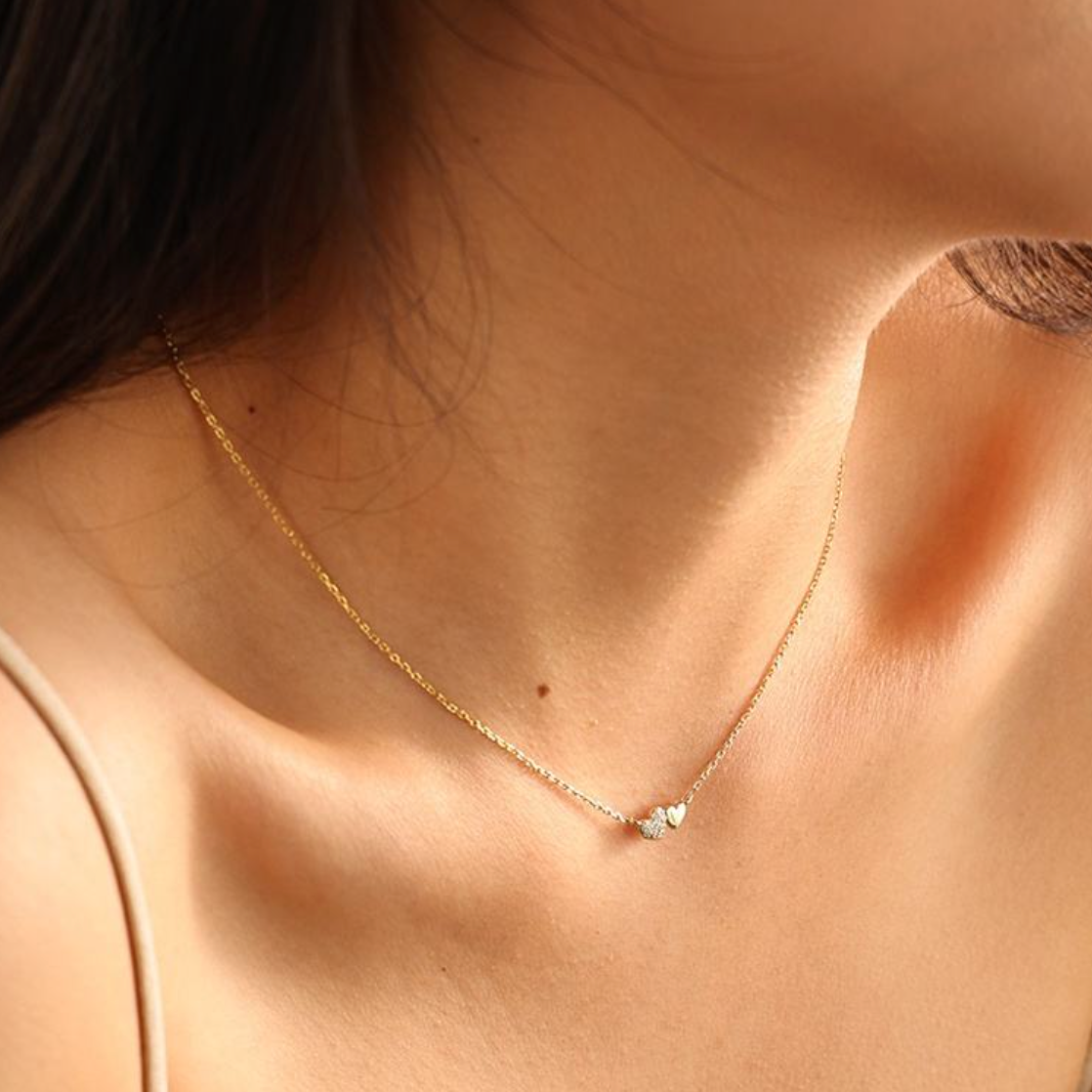 Amare Interlocking Heart Necklace